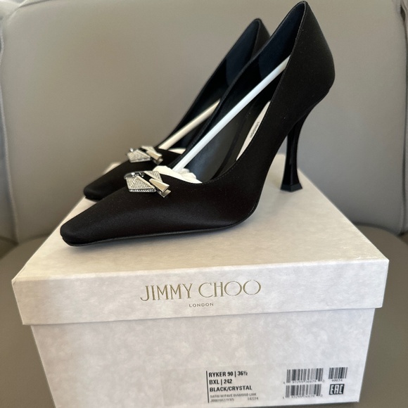Jimmy Choo Ryker 90 satin pump - Picture 1 of 3